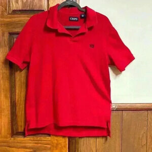 Men's Chaps Red 3 Button Shirt Size M